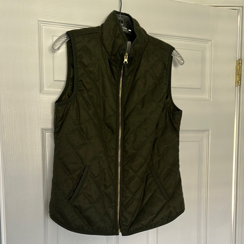 Quilted Olive Green Vest